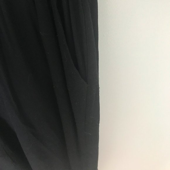 71 Stanton Jacquard Chiffon Black Dress w/ Pockets - Picture 4 of 4